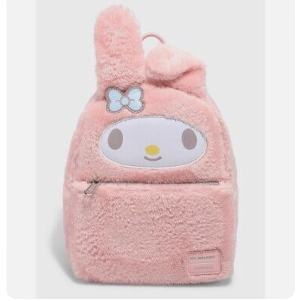BNWT LOUNGEFLY SANRIO MY
MELODY FUZZY MINI BACKPACK! 🌸🐰